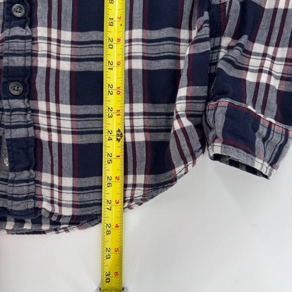 Eddie Bauer Men Lot of 2 Plaid Flannel Preppy Button Down Shirt Long Sleeve Sz M